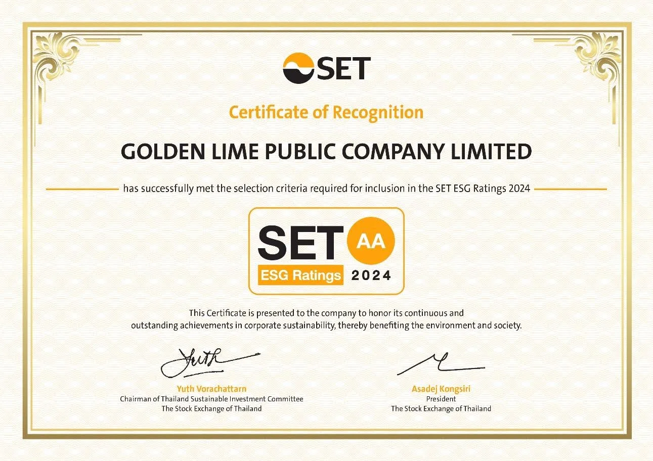 SET ESG Rating Certificate